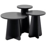 Hanah home lume - wood black wooden black nesting table (3 pieces) | ePonuda.com