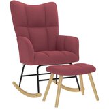  Gugalni stols stolčkom za noge vinsko rdeče blago, (21814817) | Shoptok.si