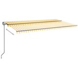 Tenda na automatsko uvlačenje 600x350 cm žuto-bijela | Eponuda.com