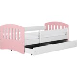 Classic Drveni dječji krevet s ladicom - svijetlo rozi - 160*80cm | shoptok.hr