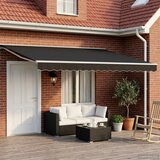  Ručno sklopiva tenda Crna 4 × 3 m Poliester s PU premazom | shoptok.hr
