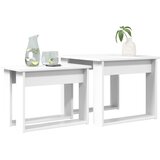  Set stolića za kavu 2 pcs Bijelo Konstruirano drvo | Eponuda.ba