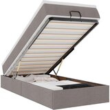 vidaXL Otomanski okvir kreveta s madraca smeđesivi 80x200cm od tkanine | shoptok.hr