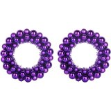 Vijenci s božićnim kuglicama 2 pcs Lila 33 x 33 x 7 cm | Eponuda.com