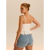Sinsay Traper kratke hlače super high waist s ukrasnim lančićem | shoptok.hr