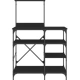  Pekarski stalak crni 90 x 40 x 132 cm konstruirano drvo i metal | shoptok.hr