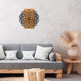 Wallity Zidna dekoracija Mandala 2, 58x58x3 cm, Crna Cene