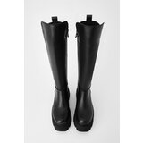 Marjin Women's Thick Welt Sole Daily Boots Ferlas Black | ePonuda.com