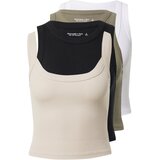 Abercrombie & Fitch Top bež / zelena / črna / bela | Shoptok.si
