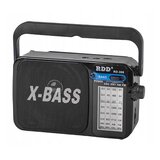 Retro prijenosni fm radio led x-bass usb crni | shoptok.hr
