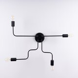 Sollux Lighting Lestenec VECTOR 4 črn, (21348292) | Shoptok.si