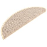  Prostirke za stepenice 15 kom 56x17x3 cm Bijele i smeđe poluokrugle | shoptok.hr