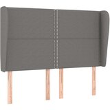  Vzglavje z ušesi temno sivo 147x23x118/128 cm blago, (20736194) | Shoptok.si