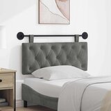  Držeće uzglavlje Zidne Tamno siva 110 x 55 x 7 cm Baršun - Tamno siva 100 cm bez LED | shoptok.hr