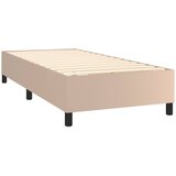 Krevet s oprugama i madrac cappuccino 90x190 cm od umjetne kože | shoptok.hr