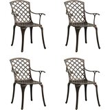 The Living Store Vrtni stoli 4 kosi liti aluminij bronasti - Vrtni Stol, (21475027) | Shoptok.si