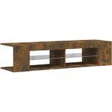 TV ormarić s LED svjetlima boja dimljenog hrasta 135x39x30 cm | shoptok.hr