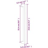 vidaXL Ročaji za omarico 20 kosov srebrna 224 mm nerjaveče jeklo, (21415817) | Shoptok.si