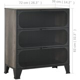 Ormarić za pohranu sivi 72 x 36 x 82 cm od metala i MDF-a | shoptok.hr