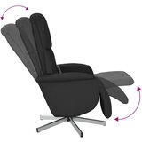  Masažni naslonjač od tkanine s osloncem za noge crni | shoptok.hr