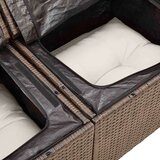 vidaXL 6-dijelni set vrtnih sofa od poliratana s jastucima smeđi | shoptok.hr