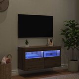 TV zidni ormar s LED svjetlima Umjetnički hrast 80 x 30 x 40 cm | shoptok.hr