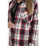 Kesi Women's checked shirt with long sleeves and pocket red | Shoptok.si