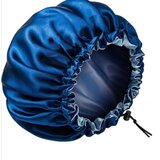 INF Dvoslojna satenska kapa za spanje z nastavljivo elastiko NavyBlue, (21685963) | Shoptok.si