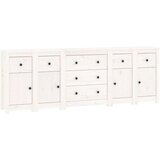  Komoda bela 230x35x80 cm trdna borovina, (20803883) | Shoptok.si
