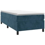 Box spring krevet s madracem tamnoplavi 80 x 200 cm baršunasti | shoptok.hr