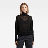 G-star sweater - core roll neck knit wmn black Cene