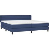  Box spring postelja z vzmetnico modra 200x200 cm blago, (20897515) | Shoptok.si