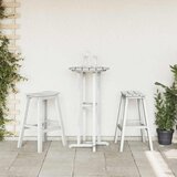 Set bar stolova za vrt 3 pcs Bijelo HDPE | shoptok.hr