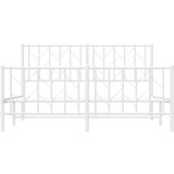 Metalni okvir kreveta uzglavlje i podnožje bijeli 150 x 200 cm | shoptok.hr