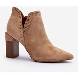 Boto Ankle Boots with Lace Pattern Beige Vailen | ePonuda.com