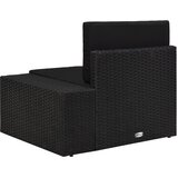  Modularna kutna sofa od poliratana s lijevim naslonom crna | Eponuda.com