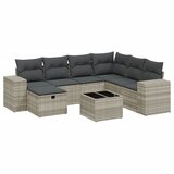  8-dijelni set vrtnih sofa od poliratana s jastucima svjetlosivi | shoptok.hr
