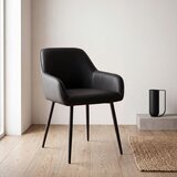 Stylife NIHAJNI STOL, kovina, usnje črna Cene
