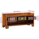  Klupa za cipele 100x35x45 cm masivno drvo akacije | shoptok.hr