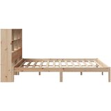 vidaXL Krevet s regalom za knjige bez madraca 180x200 cm od borovine | shoptok.hr