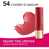Bourjois Rouge Velvet The Lipstick dugotrajni ruž za usne s mat efektom nijansa 54 Cherry Amour 2.4 g | shoptok.hr