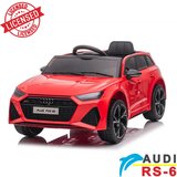 Audi RS6 - Licencirani auto na akumulator - Meke gume + kožno sedište - Crveni Cene