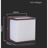  LED spoljna zidna svetiljka LED/8W/230V IP65 3000K braon | Eponuda.com
