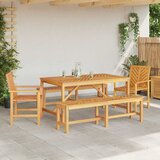  Vrtni set za objed 5 kom. Smeđa Čvrsto drvo akacije | shoptok.hr