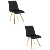 CIEZA stolica - crni baršun / zlatne noge x 2 | shoptok.hr