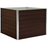  Povišena vrtna gredica smeđa 100 x 100 x 77 cm pocinčani čelik | shoptok.hr