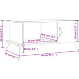  Stolić za kavu bijeli 90 x 50 x 40 cm od konstruiranog drva | shoptok.hr