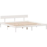  Krevet s regalom z knjige bez madraca bijeli 180x200cm borovina | shoptok.hr