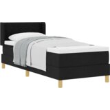  Krevet s opruga kutije Crna i Bijela i Crna 80 x 200 cm tkanina | shoptok.hr