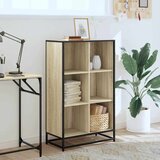 vidaXL Knjižna omara sonoma hrast 65,5x33x107,5 cm iverna plošča | Shoptok.si